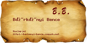 Bárkányi Bence névjegykártya
